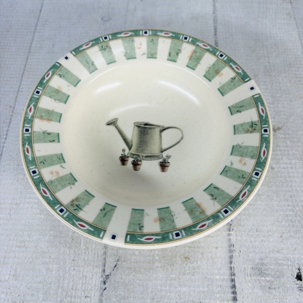 Pfaltzgraff NATUREWOOD Herbs Garden Watercan Stoneware Fruit Sauce Bowls Set 3 - Picture 4 of 16